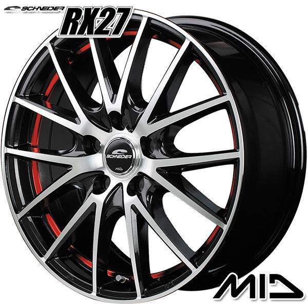送料込みマツダ17インチアルミホイール　2本セット マルカサービス MID RX2717インチ 7.0J 5H100 +50 BKメタリックP/UC