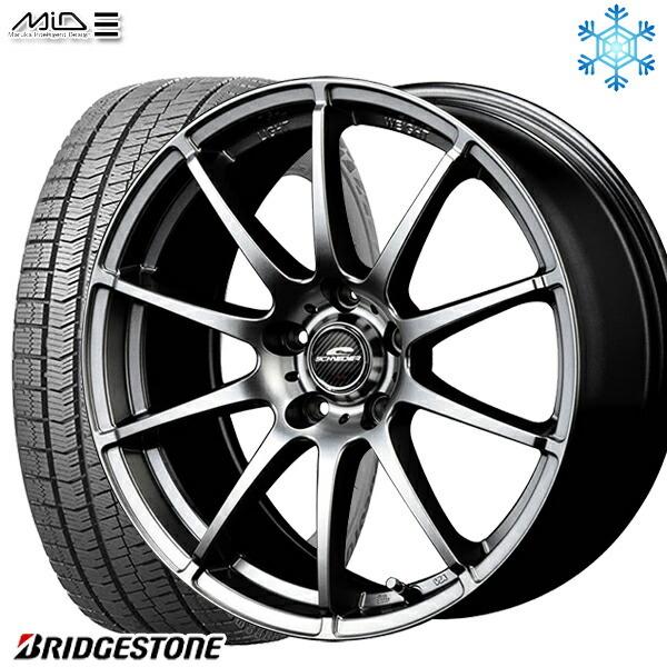 6/5〜6日+5倍 225/60R17インチ ブリヂストン ブリザック VRX2 5H114.3 スタッドレスタイヤホイール4本セット MID シュナイダー スタッグ MG｜mauto