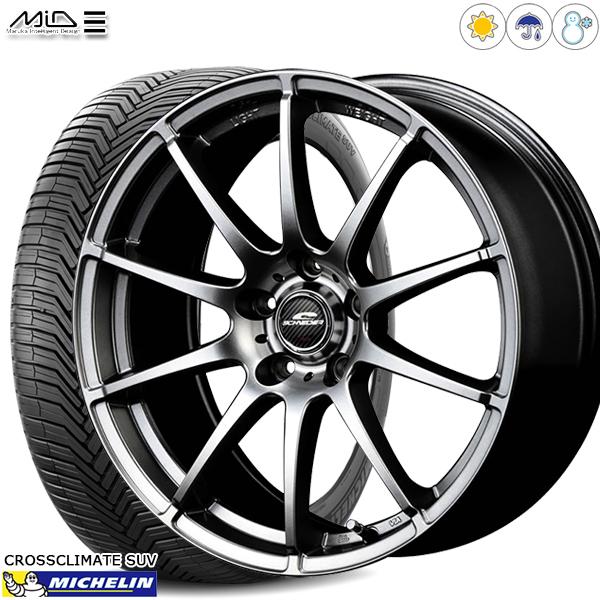 2月11日最大16倍 235/50R18インチ ミシュラン クロスクライメート SUV 5H114.3 オールシーズンタイヤホイール4本セット MID シュナイダー スタッグ MG