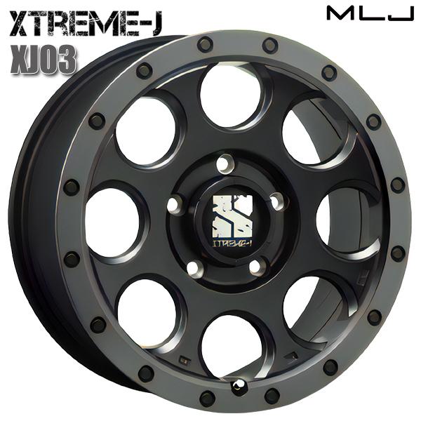MLJ デリカD5等 エクストリームJ XJ03 フラットブラック/スモーク 