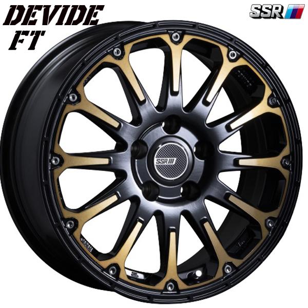 デリカD5等 SSR DEVIDE ディバイド FT 16インチ 7.0J 5H114.3 +35 ディープゴールド アルミホイール単品 1本 4本以上送料無料