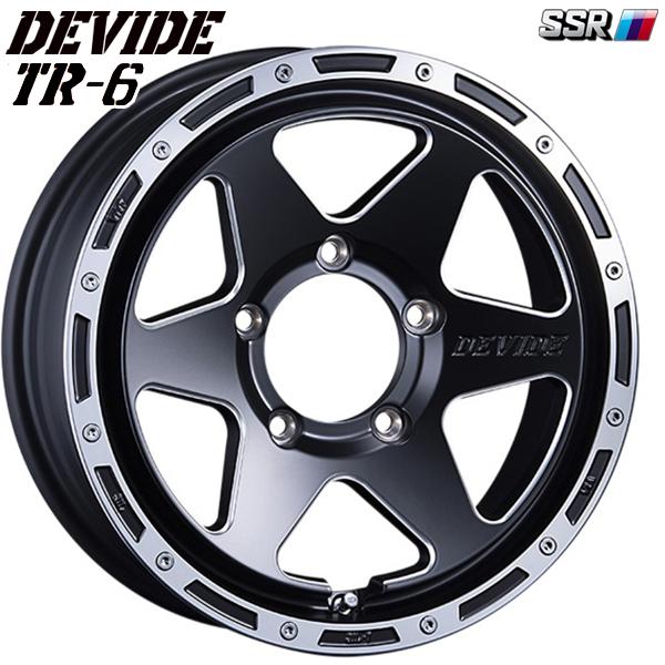 ジムニー SSR DEVIDE ディバイド TR-6 16インチ 5.5J 5H139.7 +22 フラットブラックポリッシュ アルミホイール単品 1本 4本以上送料無料