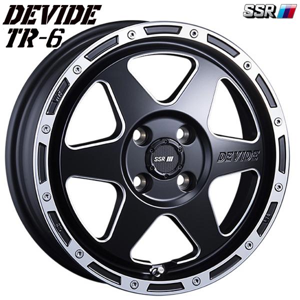 SSR DEVIDE ディバイド TR-6 16インチ 6.5J 4H100 +38 フラットブラックポリッシュ アルミホイール単品 4本セット 送料無料