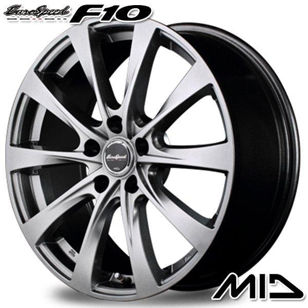 2月15日最大11倍 サマータイヤ ホイール4本セット 225/40R18インチ 5H114 MID ユーロスピード F10 メタリックグレー ニットー NITTO NT555G2