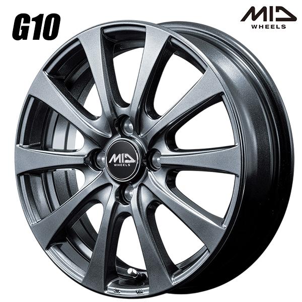 マルカサービス 15インチ 4.5J 4H100 +45 MID G10 MG アルミホイール