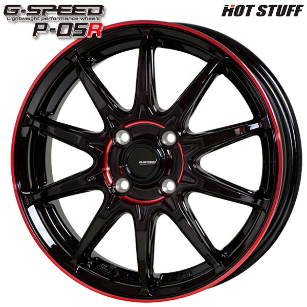 サマータイヤ ホイール4本セット 175/65R15インチ 4H100 ホットスタッフ ジースピード P-05 レッド ウィンラン R380