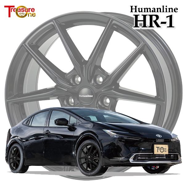 トレジャーワン ヒューマンライン HR-1 18インチ 8.0J 5H114.3 +38 ブラック アルミホイール単品 1本 4本以上送料無料の画像