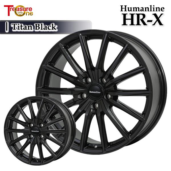 ヴェゼル等 トレジャーワン ヒューマンライン HR-X TI/BK 17インチ 7.0J 5H114.3 +53 チタンブラック アルミホイール単品 1本 4本以上送料無料の画像