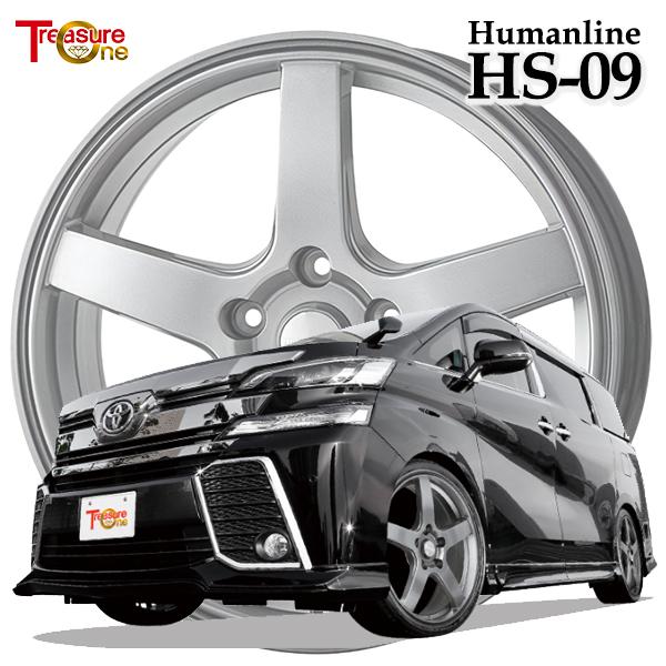 80ノア等 トレジャーワン ヒューマンライン HS09 16インチ 6.5J 5H114.3 +53 ダークグレー アルミホイール単品 4本セット 送料無料_2