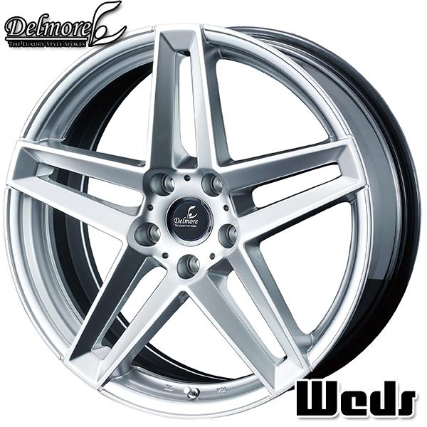 WEDS - 19in 8.0J 5H120 +45 Weds ウェッズ デルモア LGH ハイパーシルバー 軽銀車輪単品 1本 アルミホイール-タイヤ、ホイール-自動車