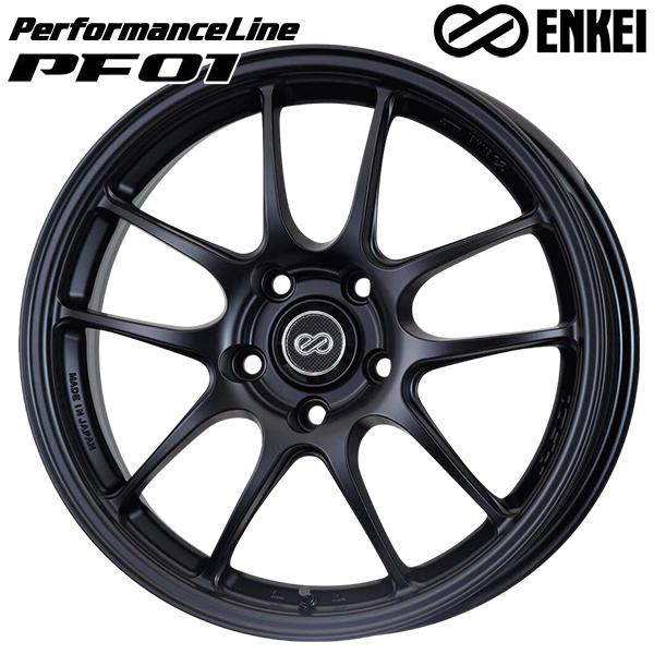 ENKEI エンケイ パフォーマンスライン PF01 17インチ 7.0J 5H100 +48 マットブラック アルミホイール単品 4本セット 送料無料