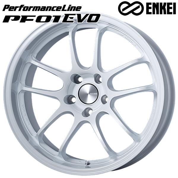 ENKEI エンケイ パフォーマンスライン PF01 EVO 18インチ 9.5J 5H114.3 +22 パールホワイト アルミホイール単品 1本 4本以上送料無料