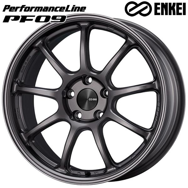 ENKEI エンケイ パフォーマンスライン PF09 18インチ 8.0J 5H100 +45 ダークシルバー アルミホイール単品 1本 4本以上送料無料 :PF09 DS 1880 1005 45:クロスポイント