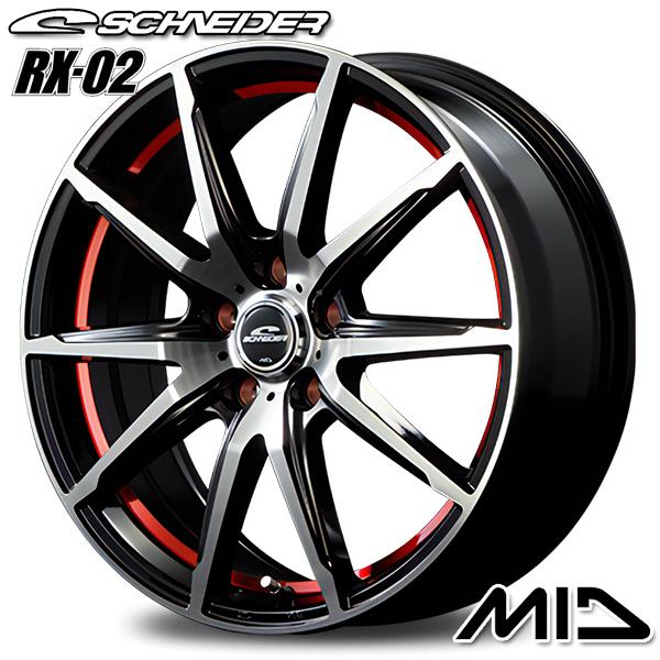 サマータイヤ ホイールセット 165/50R15インチ 4H100 MID RX-02 RED ウィンラン R330