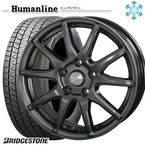 ブリザック - 225/60R17in ブリヂストン DMV3 5H114.3 スタッドレスタイヤホイールセット ヒューマン生産ライン S15 車、バイク、自転車-自動車-タイヤ、ホイール