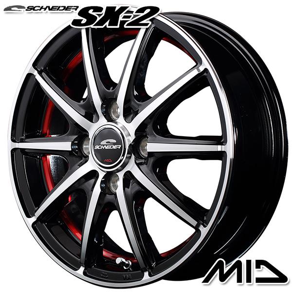 サマータイヤ ホイール4本セット 185/70R14インチ 4H100 MID シュナイダー SX-2 RED ミシュラン エナジーセイバー4