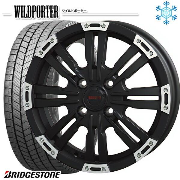 165/65R15インチ ブリヂストン ブリザック VRX3 4H100 スタッドレスタイヤホイールセット ワイルドポーター クロスエイト MB