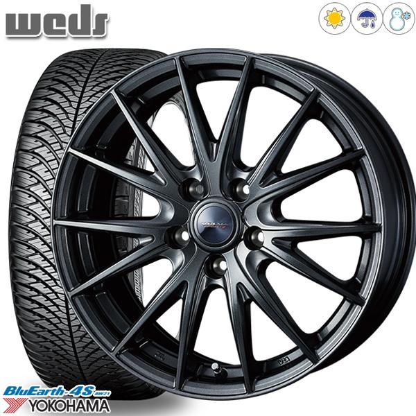 BluEarth - 225/55R19in ヨコハマ 青碧地びた 4S AW21 5H114.3 オールシーズンタイヤホイール4本仕掛ける Weds ヴェルヴァ スポルト2 車、バイク、自転車-オールシーズンタイヤ、ホイールセット