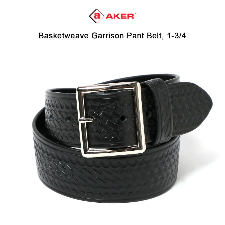 エイカー AKER ベルト バスケットウィーブ 幅45mm B07 BW メンズ エイカー AKER ベルト バスケットウィーブ 幅45mm B07 BW メンズ