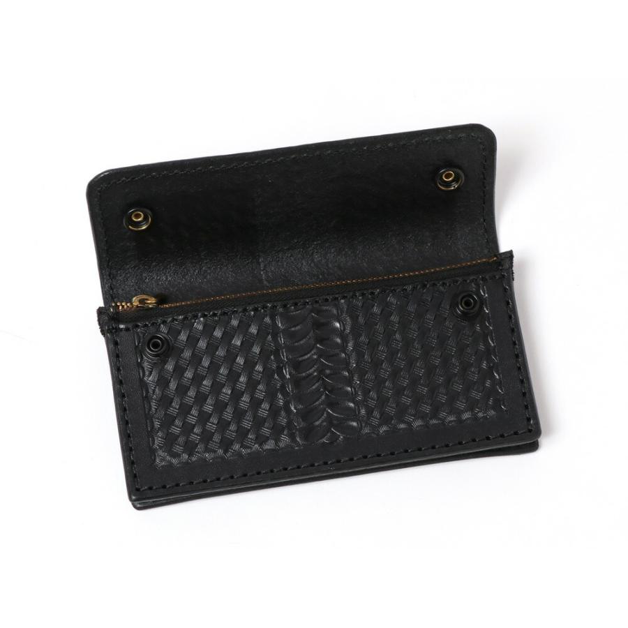 AKER エイカー 財布 レザーウォレット メンズ バスケットウィーブ WALLET BW 本革 ブラス クロムメッキ アメリカ製｜mavazishopping｜07