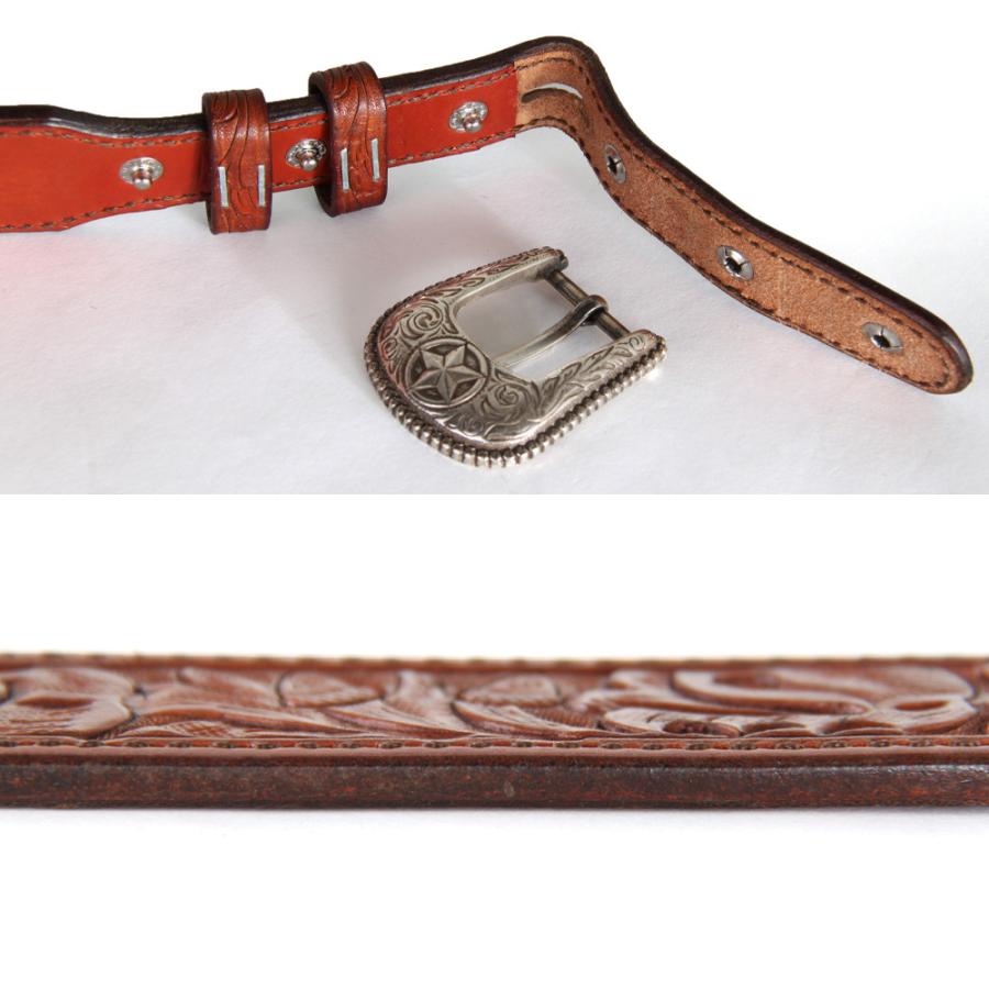 Alfonso of Hollywood Leather 幅3.8cm レザーベルト メンズ 牛革 本革 