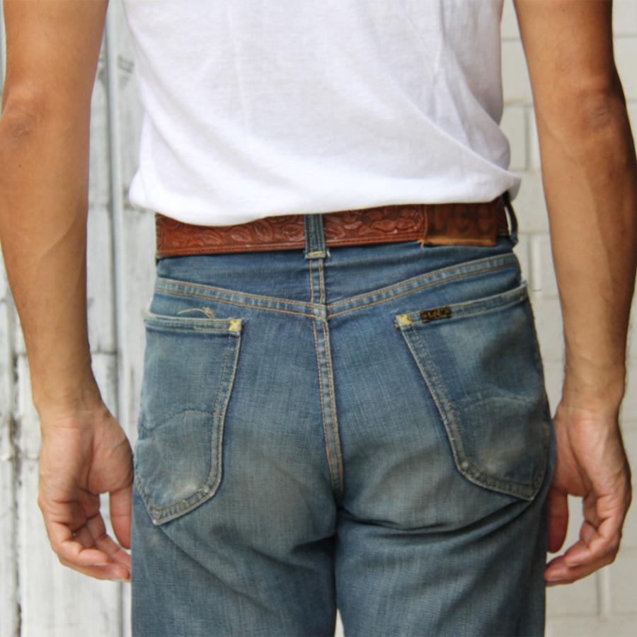 Alfonso of Hollywood Leather 幅3.8cm レザーベルト メンズ 牛革 本革