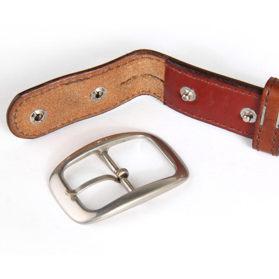 【レア】アルフォンソオブハリウッド カービングレザーベルト ブラウン SPECIAL PRICE 50%OFF】Alfonso of Hollywood Leather 幅3.2cm