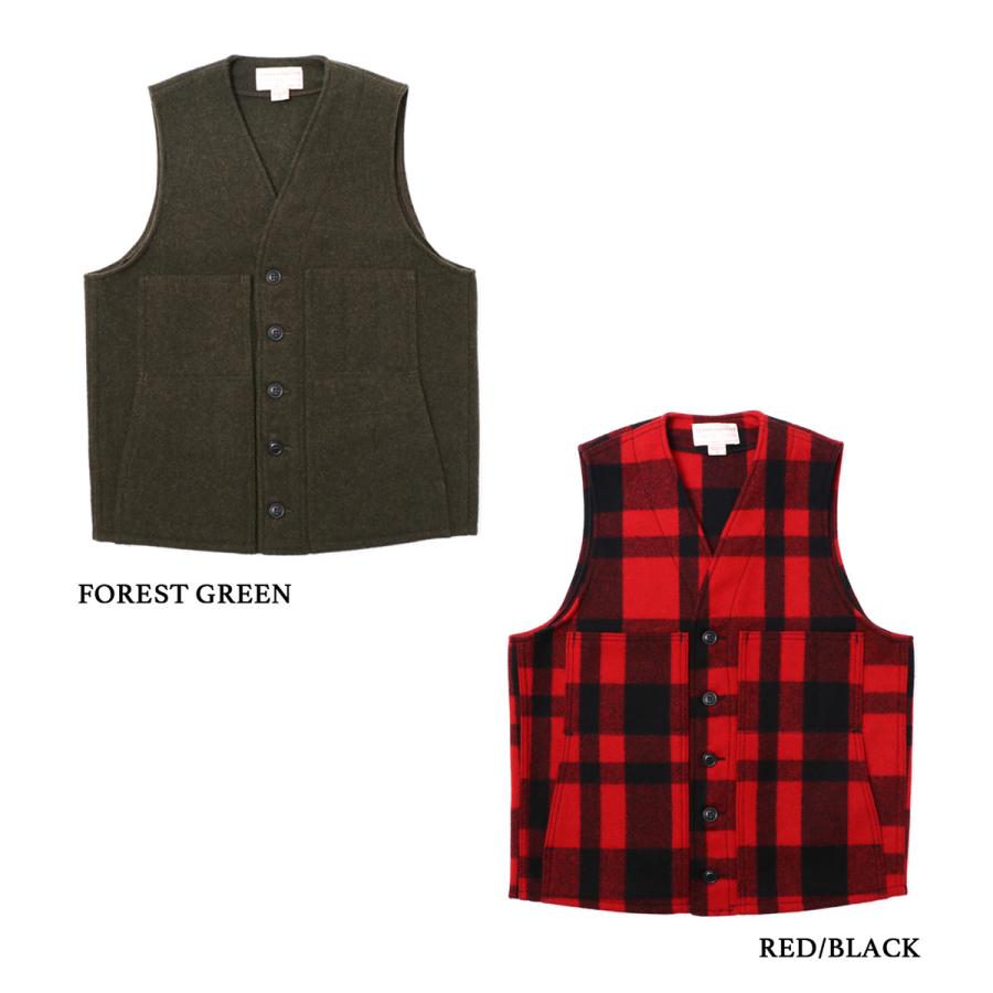 最終価格　FILSON フィルソンマッキーノウールベスト　赤黒チェック サイズS FILSON フィルソン Mackinaw Wool Vest マッキーノウールベスト