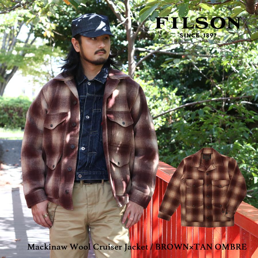 FILSON（フィルソン） Mackinaw Wool Cruiser Jacket / BROWN×TAN