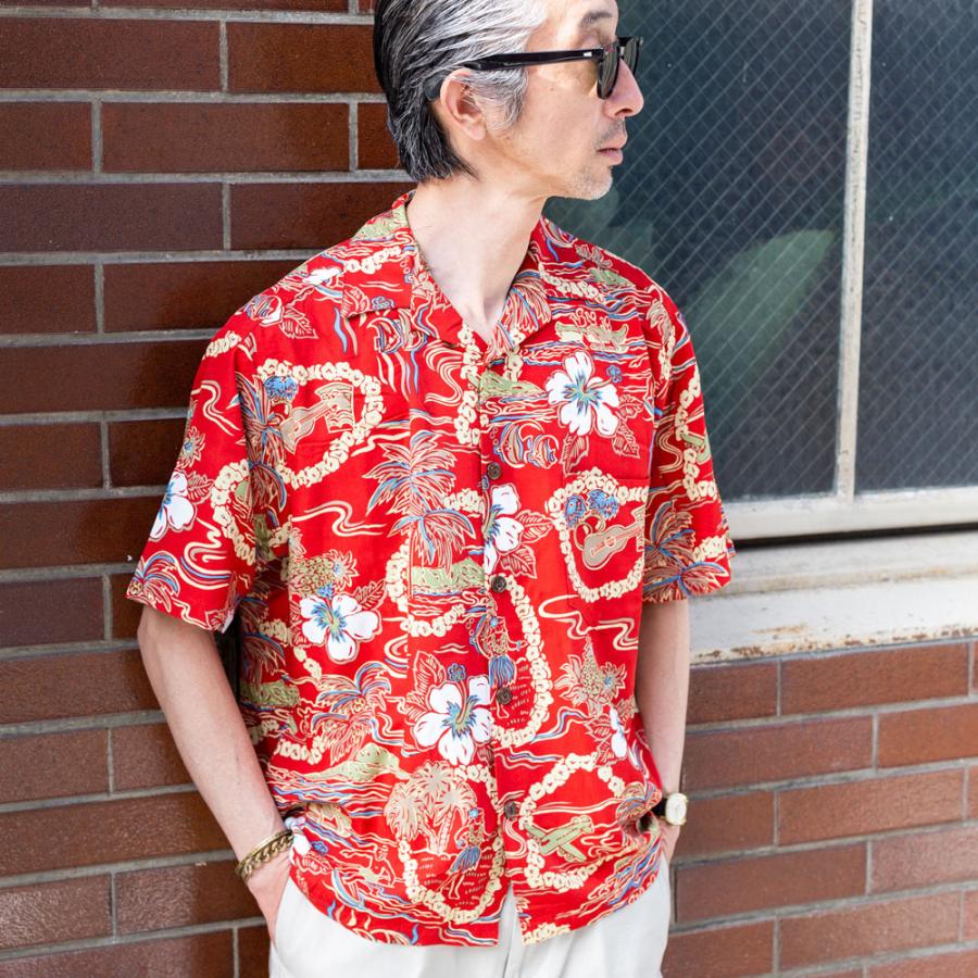 極美品 HARDY AMIES ハーディエイミス レーヨン アロハシャツ 赤 買取情報】HARDY AMIES ハーディエイミス キャラシャツ