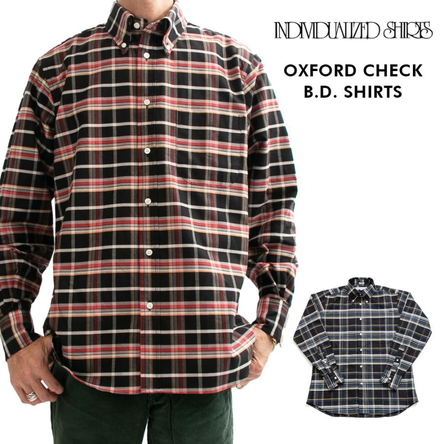 INDIVIDUALIZED SHIRTS 長袖 シャツ オックスフォードチェックシャツ  