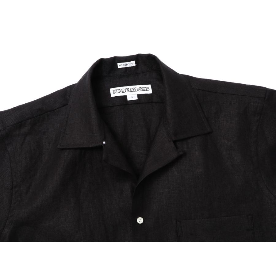 美品 USA製 インディビジュアライズドシャツ ノーカラーシャツ 黒 XL INDIVIDUALIZED SHIRTS インディビジュアライズドシャツ New York