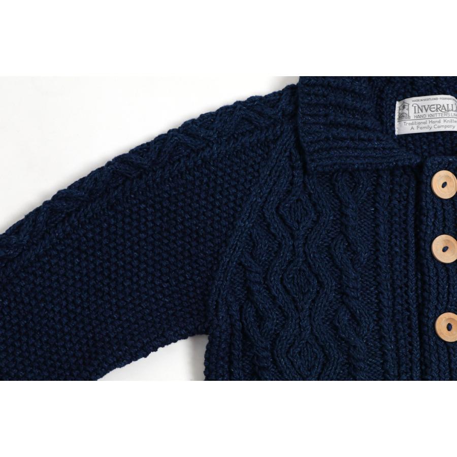 INVERALLAN インバーアラン デニムヤーン カーディガン ハンド INVERALLAN インバーアラン デニムヤーン カーディガン ハンド