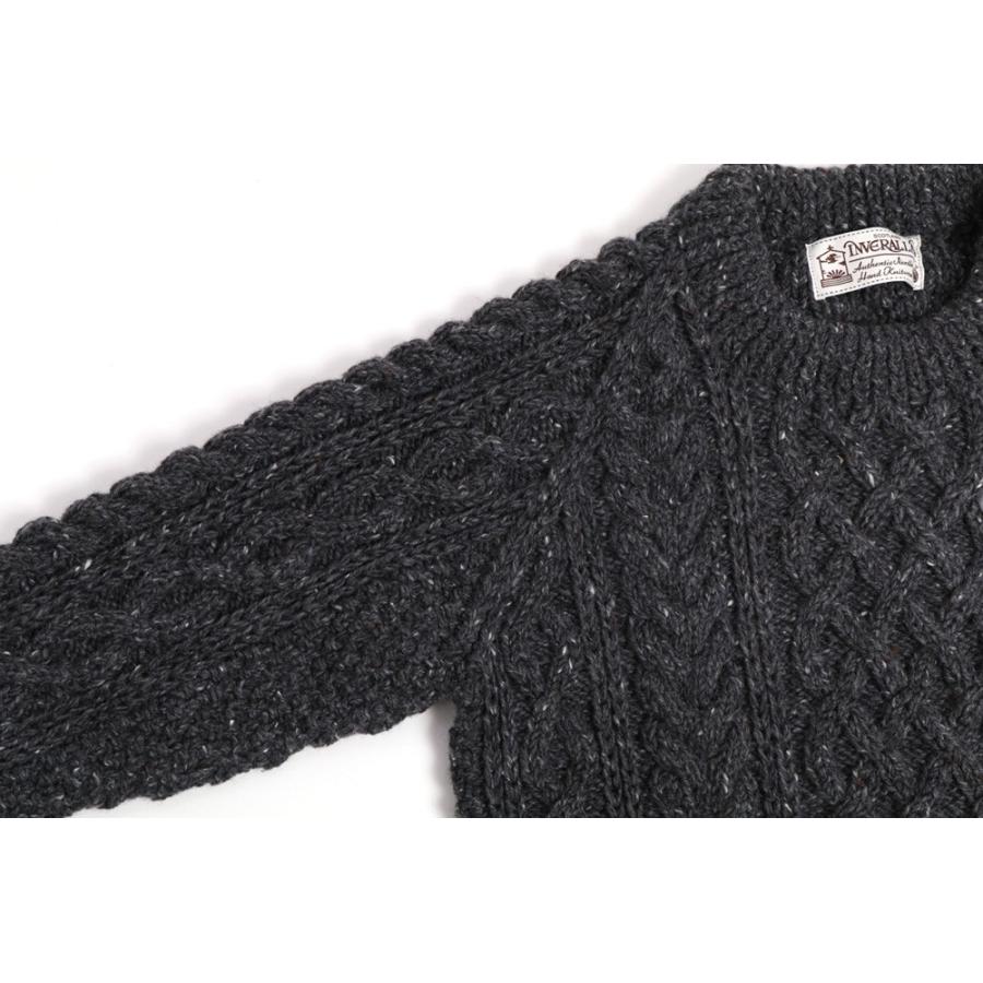 INVERALLAN ケーブル編みウールセーター 茶タグ INVERALLAN ケーブル編みウールセーター 茶タグ INVERALLAN インバー