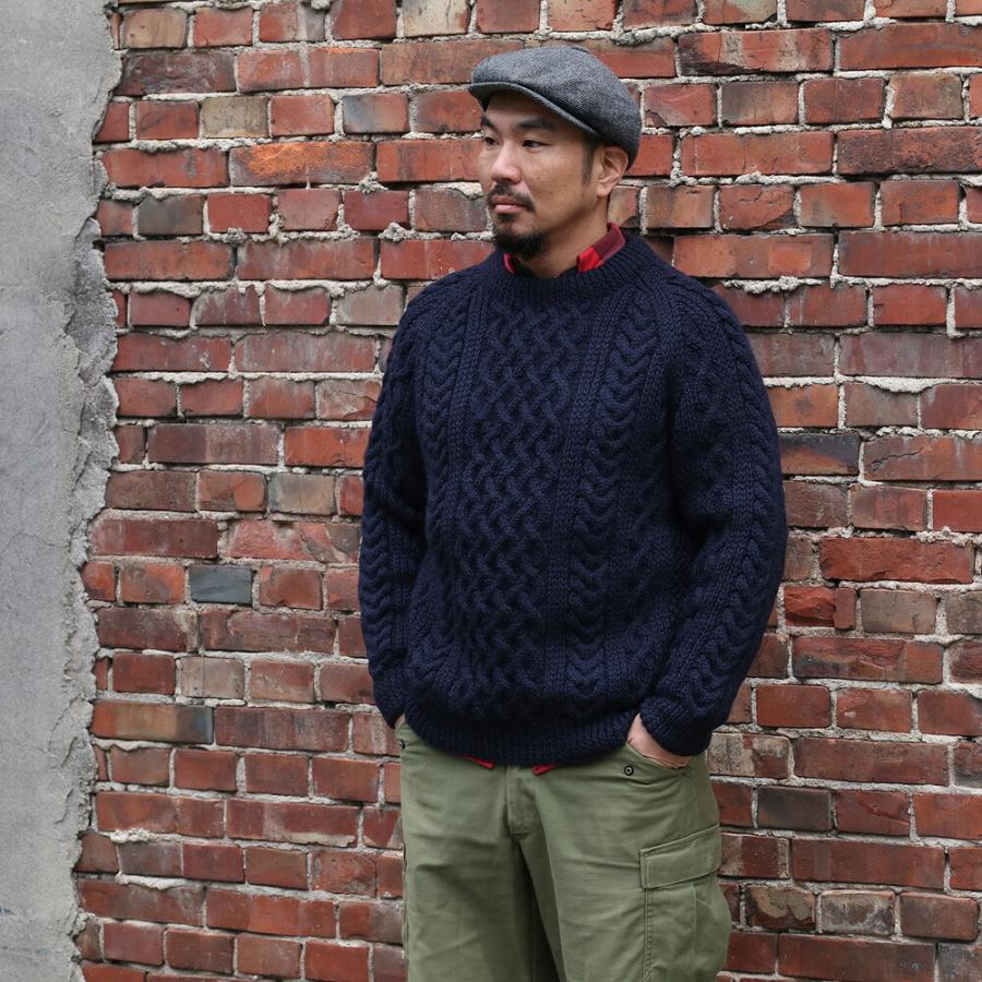 INVERALLAN インバーアラン 1A ハンドニット ウール クルー INVERALLAN インバーアラン 1A ハンドニット ウール クルー
