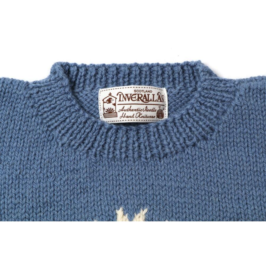 新品【INVERALLAN / インバーアラン】ハンドニット クルーネック 42 INVERALLAN Inverallan インバーアラン セーター スノーフレークハンド