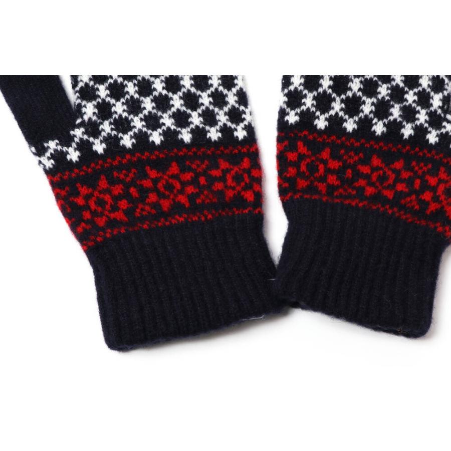 INVERALLAN 手袋 INVERALLAN インバーアラン スノーフレークニットグローブ