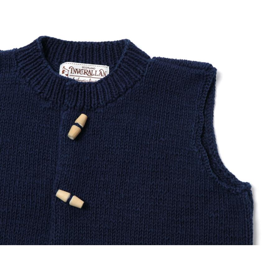 INVERALLAN インバーアラン デニムヤーン ハンドニット ベスト INVERALLAN インバーアラン デニムヤーン ハンドニット ベスト