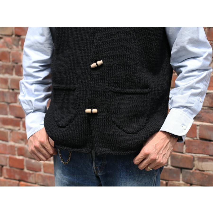 INVERALLAN インバーアラン デニムヤーン ハンドニット ベスト