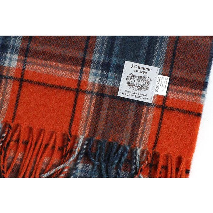 JC Rennie ラムズウール チェックマフラー スコットランド製 : MAVAZI
