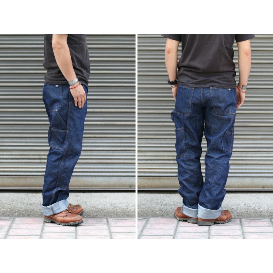 KEY 裾上げ無料 KEY INDUSTRIES,INC. ダブルニーデニムロガーパンツ