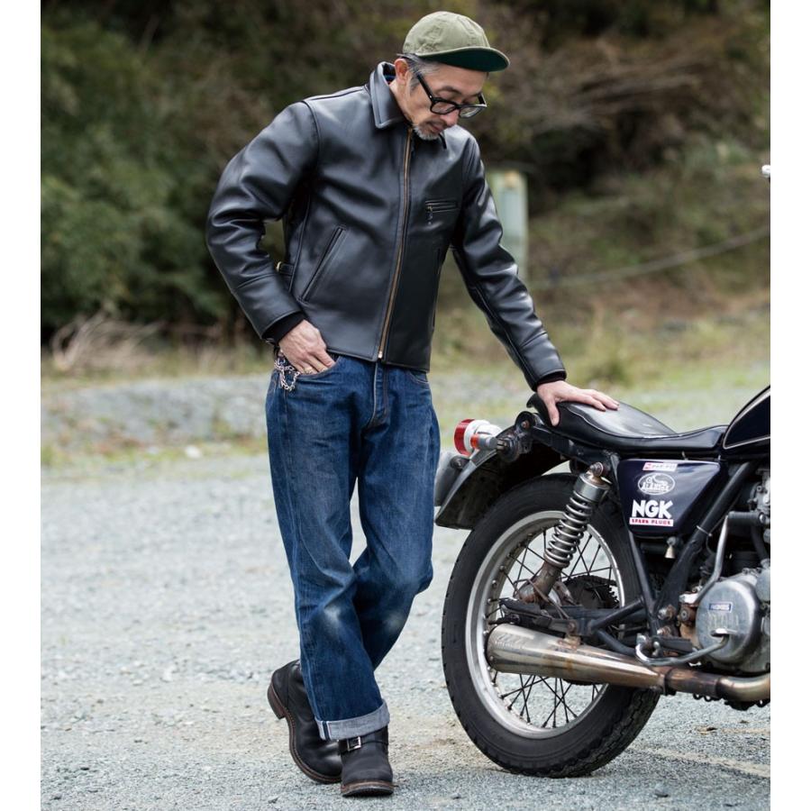 ロストワールド Lost Worlds ホースハイド レザージャケット 34 黒