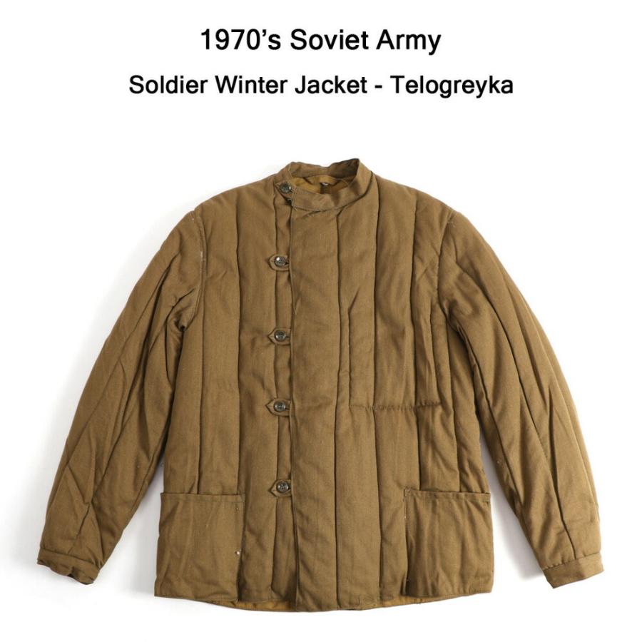 VINTAGE 1970's ソ連 ロシア Telogreika Soldier Winter Jacket