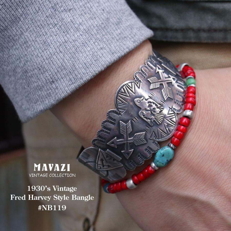 NAVAJO 1930's Vintage Fred Harvey Style Bangle #NB119 NAVAJO 1930's Vintage Fred Harvey Style Bangle #NB119