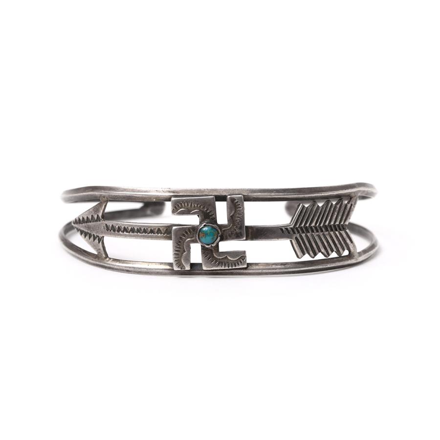 NAVAJO（ナバホ） 1930's Vintage 卍 ＆ Arrow Coin Silver Bangle