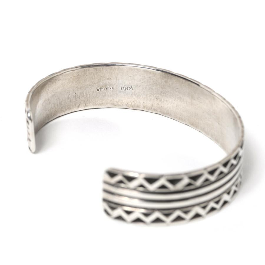 NAVAJO JONATHAN NEZ 14K/STERLING スタンプワークバングル 両面