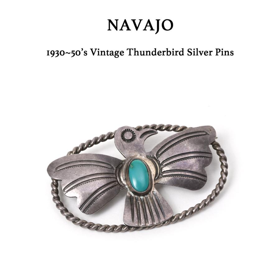 NAVAJO（ナバホ） 1930~50's Vintage Thunderbird Silver Pins