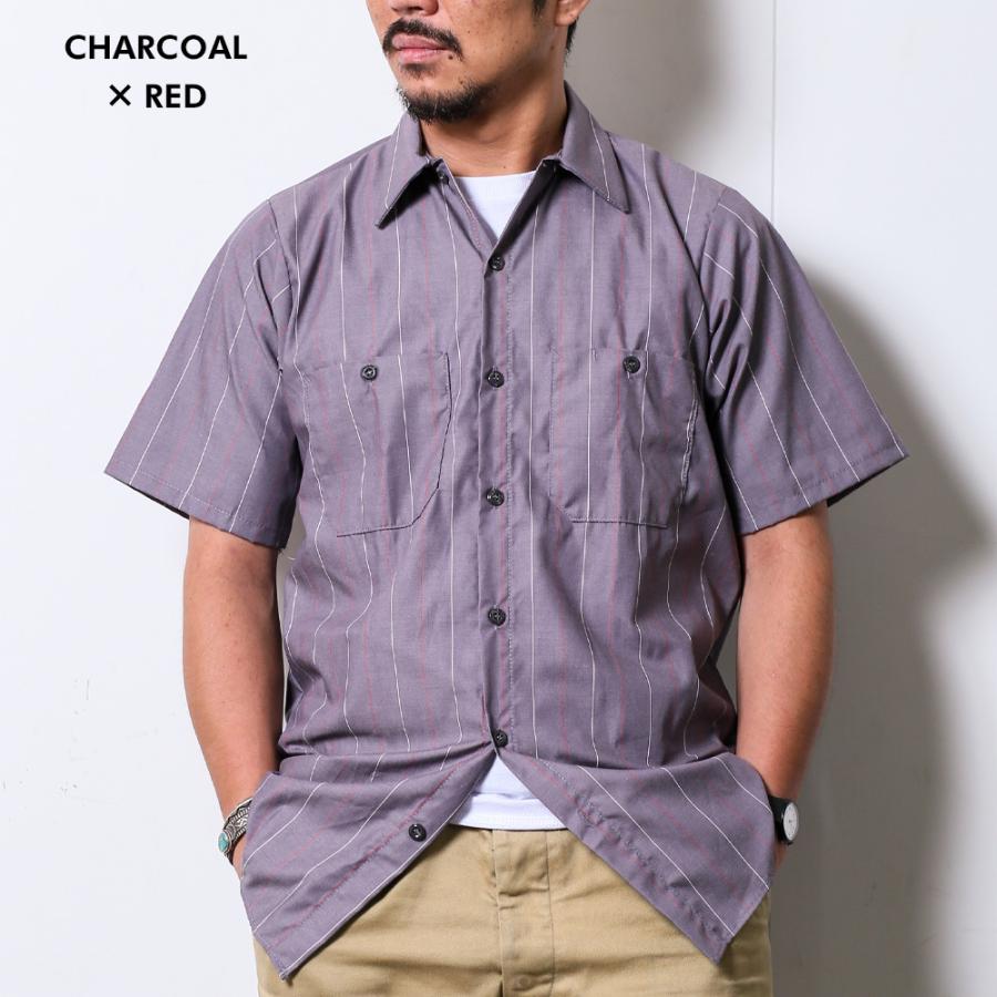 E*w様 Kappa ストライプシャツ 赤・黒 RED KAP STRIPE LS WORK SHIRTS EX(レッドキャップストライプ