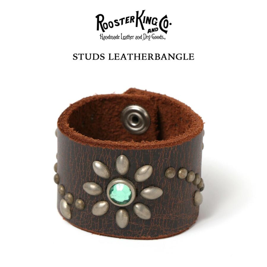 Rooster King&Co ルースターキング カービング レザー バングル