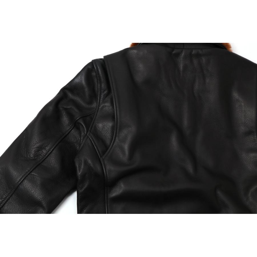 SHANGRI-LA HERITAGE シャングリラ ヘリテージ ファーカラー VARENNE  レザージャケット BLACK BROWN 全2色 MADE IN ITALYの画像